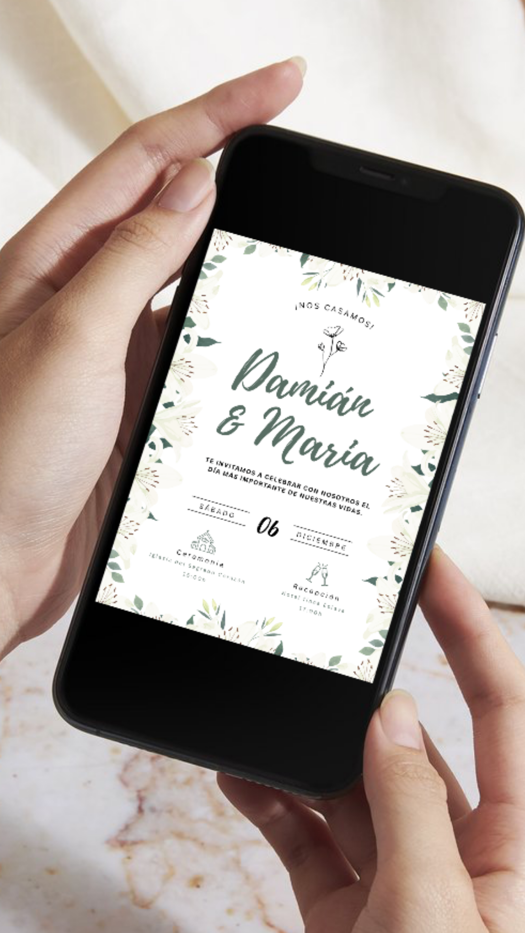 Invitación de Boda digital -  Damian & María