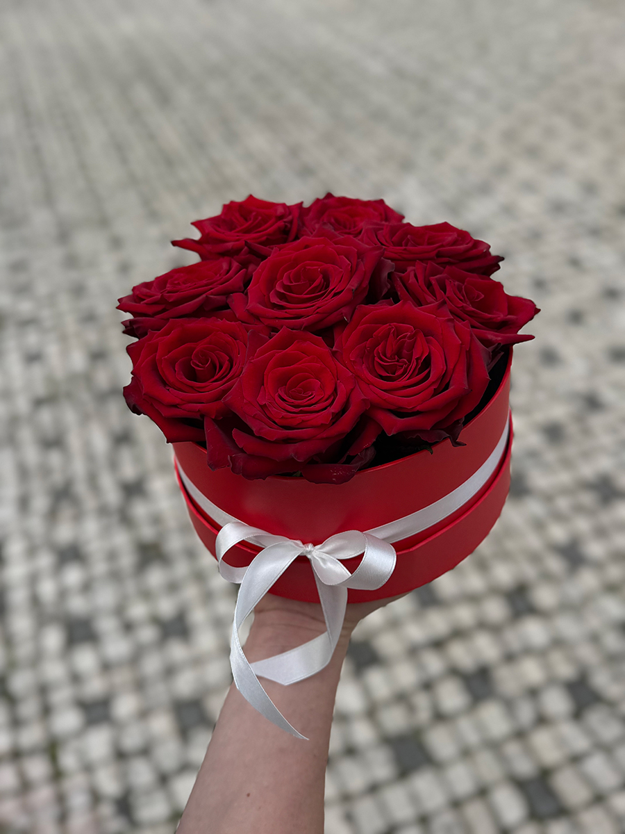 Caixa de Rosas Vermelhas