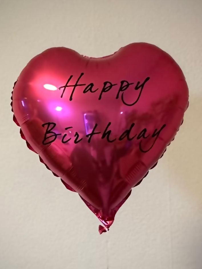 Balão de aniversário em formato de coração