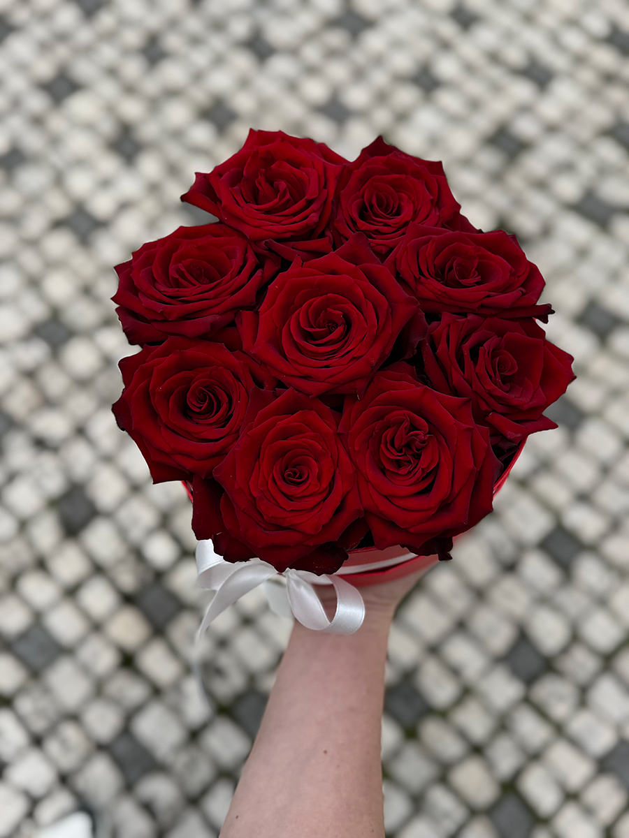 Caixa de Rosas Vermelhas