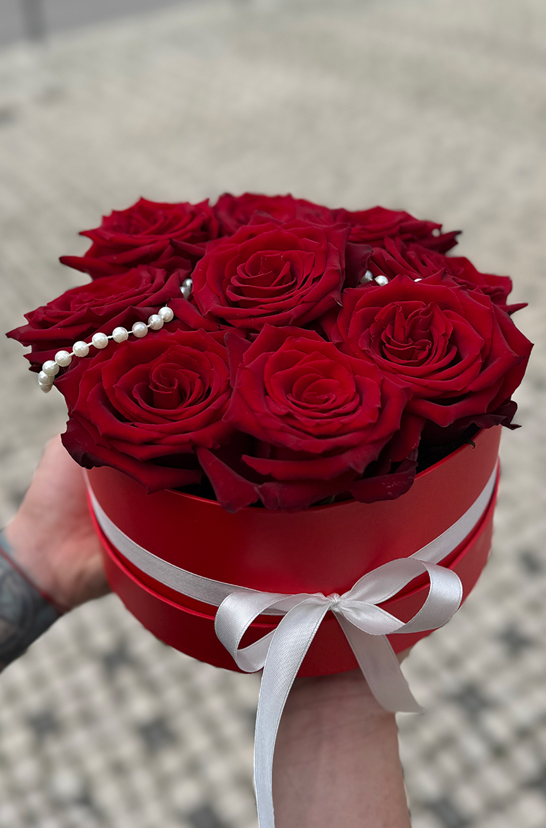 Caixa de Rosas Vermelhas