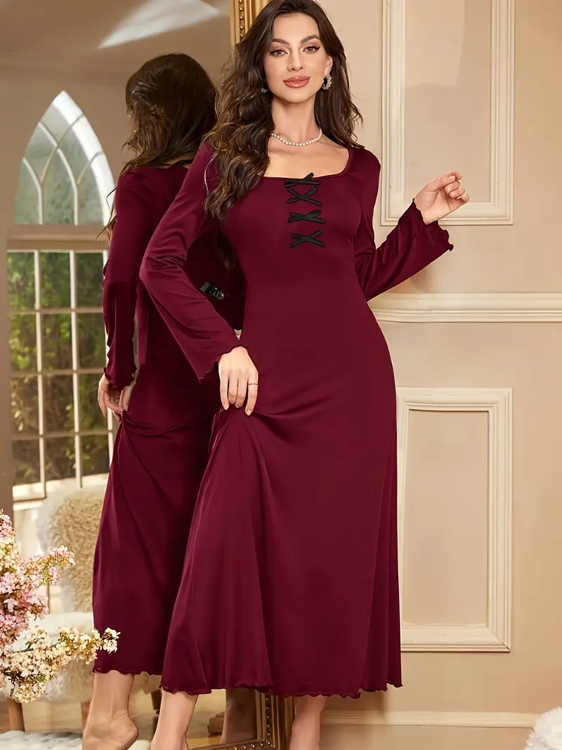 Red Color Beautiful Long Dress 001