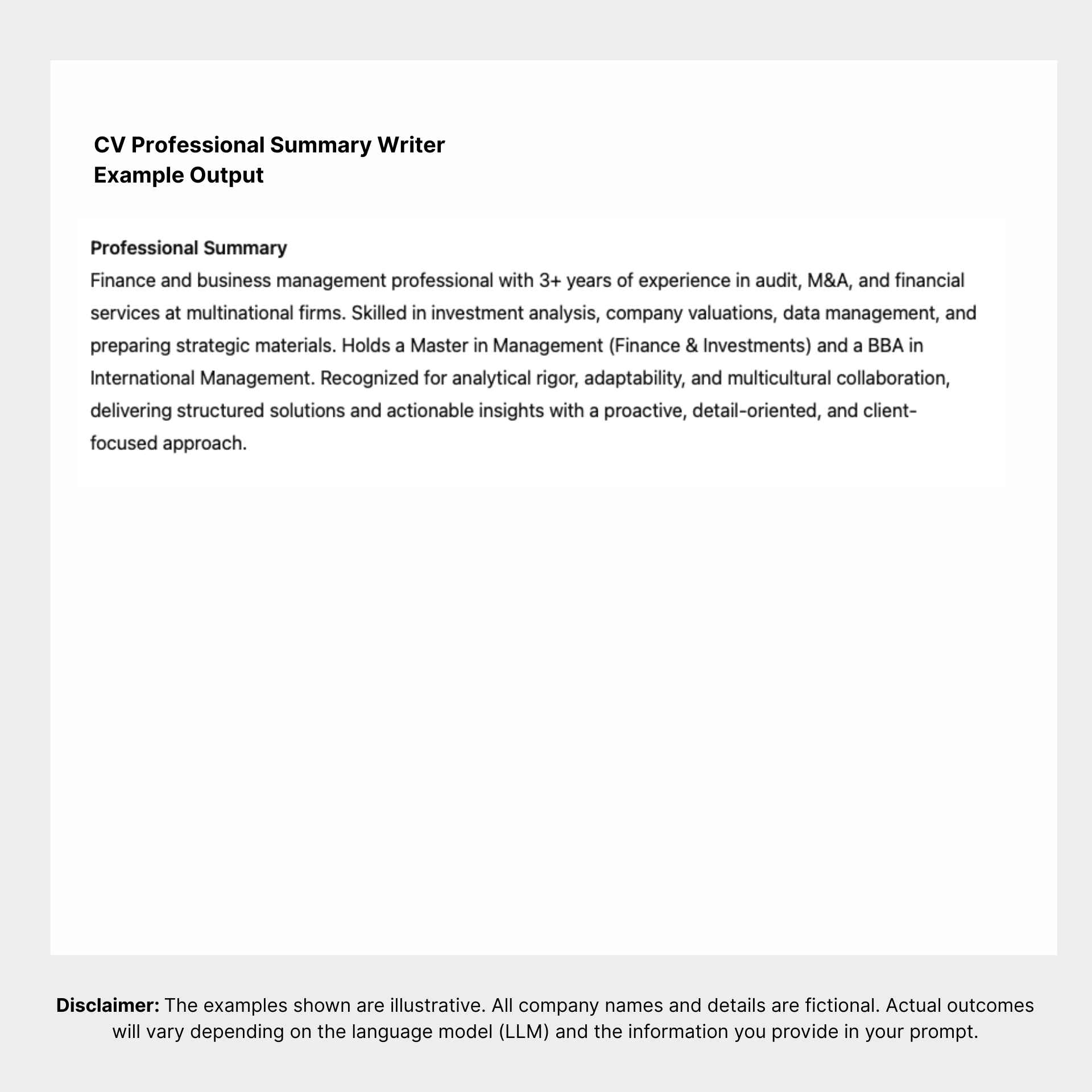 CV Writing Pack