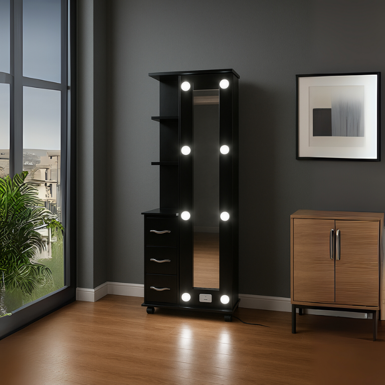 Tocador con espejo y luces LED