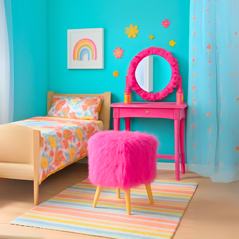 Puff: Peludo Rosa 