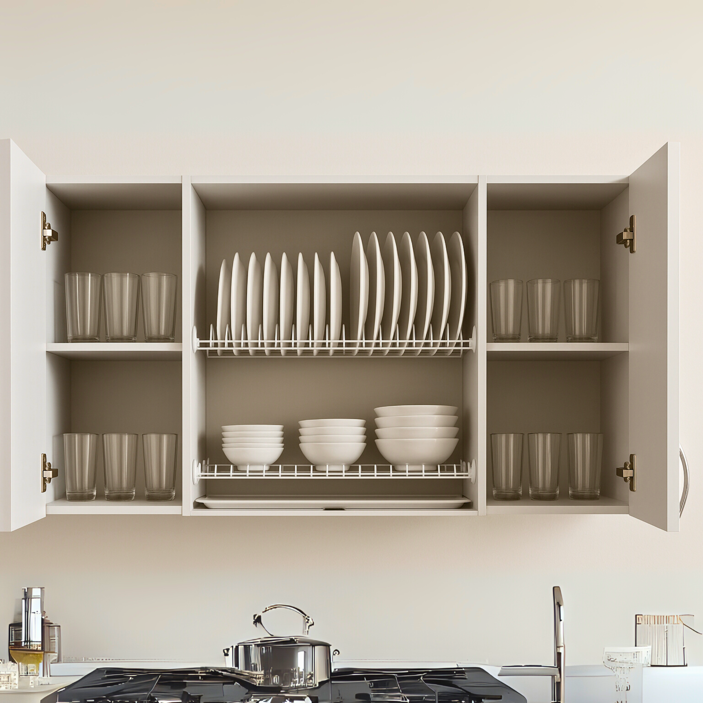 Gabinete Colgante con escurridor: 1.20 - 1.50 Mts * 0.60Mts 