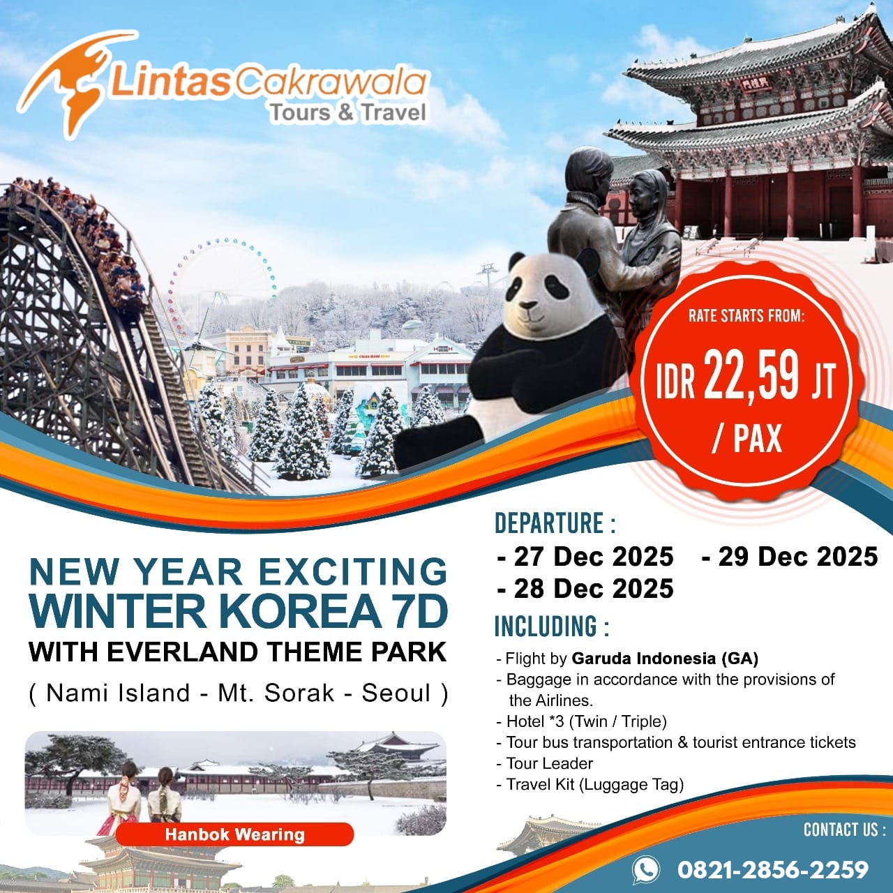 7D KOREA NEW YEAR EXCITING WINTER WITH EVERLAND
