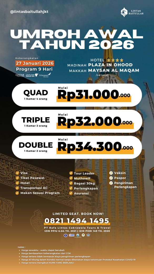 UMROH AWAL TAHUN 27 JANUARI 2026