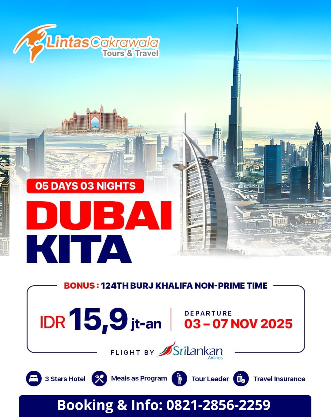 5D3N DUBAIKITA BY SRILANKAN AIRLINES Dep: 03 – 07 Nov 2025