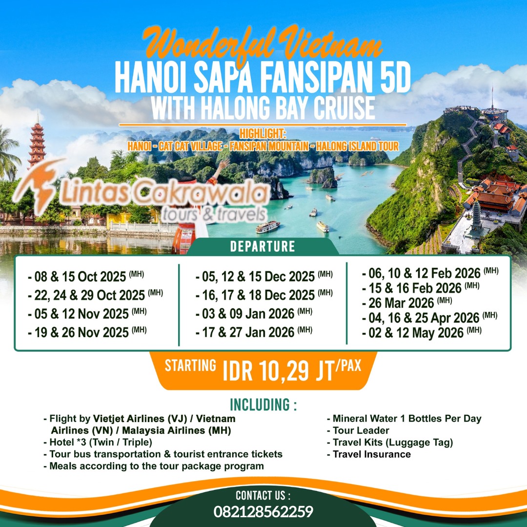 5D WONDERFUL VIETNAM HANOI SAPA FANSIPAN WITH HALONG BAY CRUISE