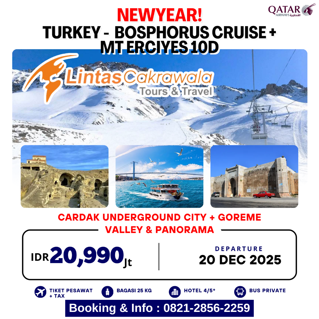 Turkey Dream Bosphorus Cruise + Mt Erciyes 9D By Emirates Dep 20 Dec 2025