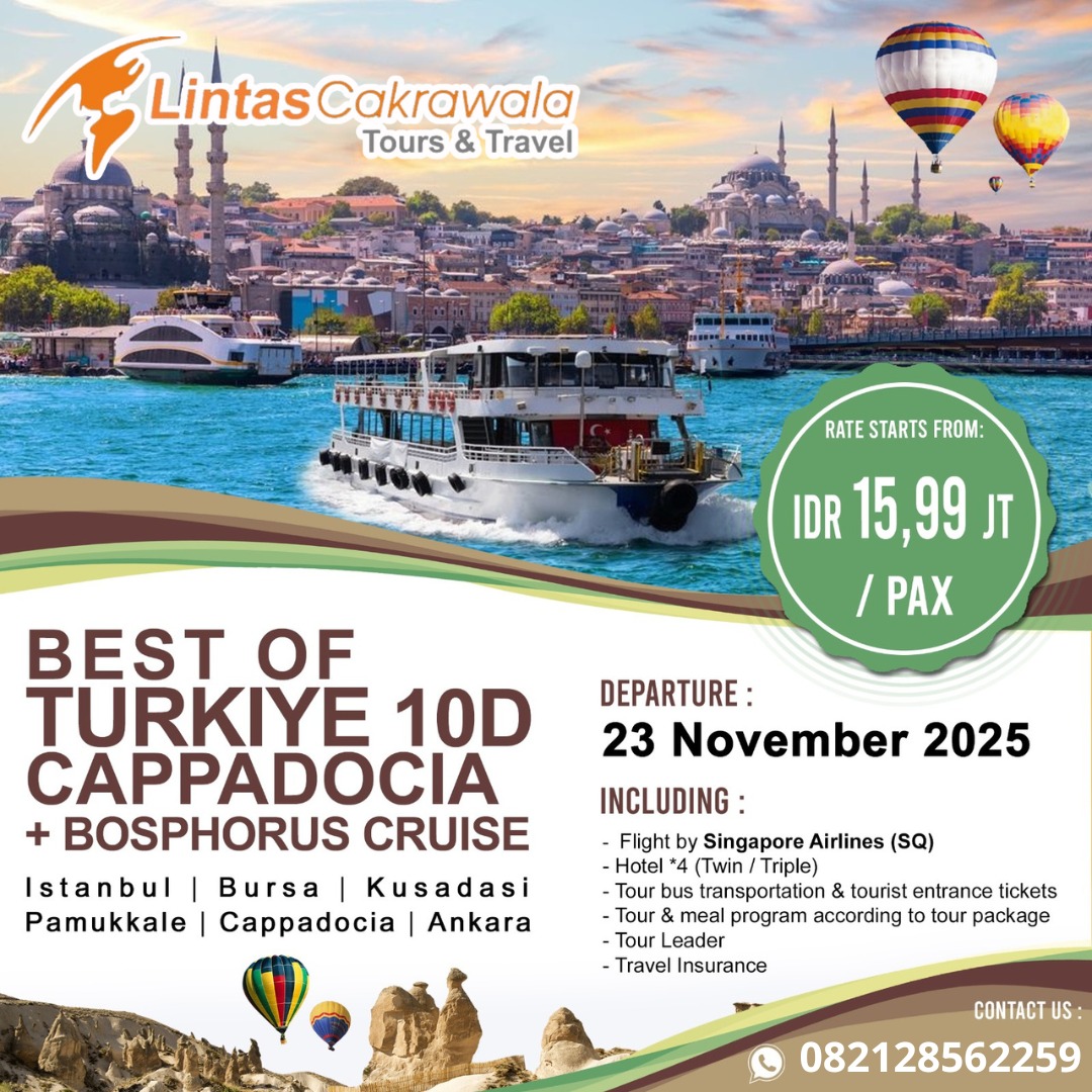 10D BEST OF TURKIYE CAPPADOCIA + BOSPHORUS