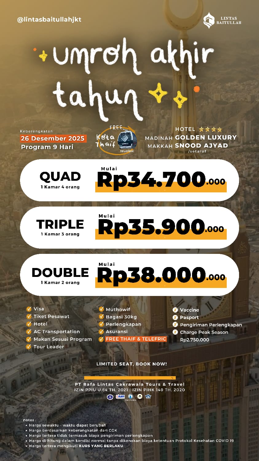 UMROH AKHIR TAHUN 26 DESEMBER 2025