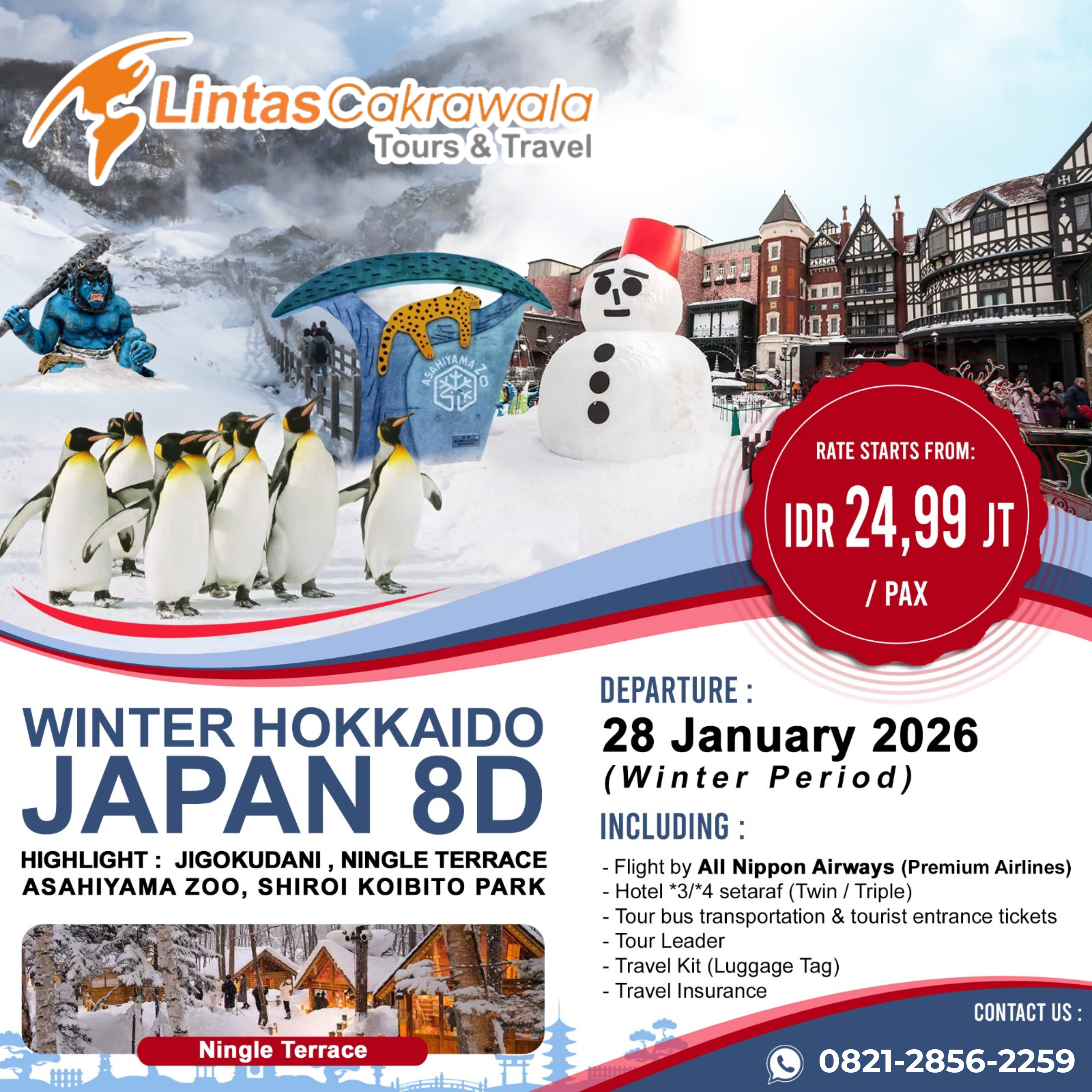 8D WINTER HOKKAIDO JAPAN BY ALL NIPON AIRWAYS DEP: 28 JAN 2026