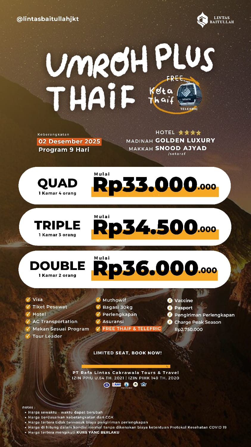 UMROH PLUS THAIF - 02 DESEMBER 2025