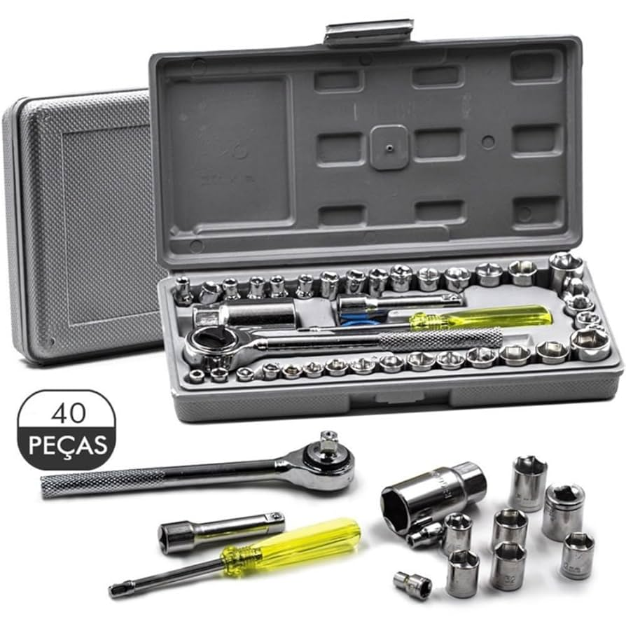 Jogo Chave Catraca Soquete Canhão Ferramenta Qualidade Cromado