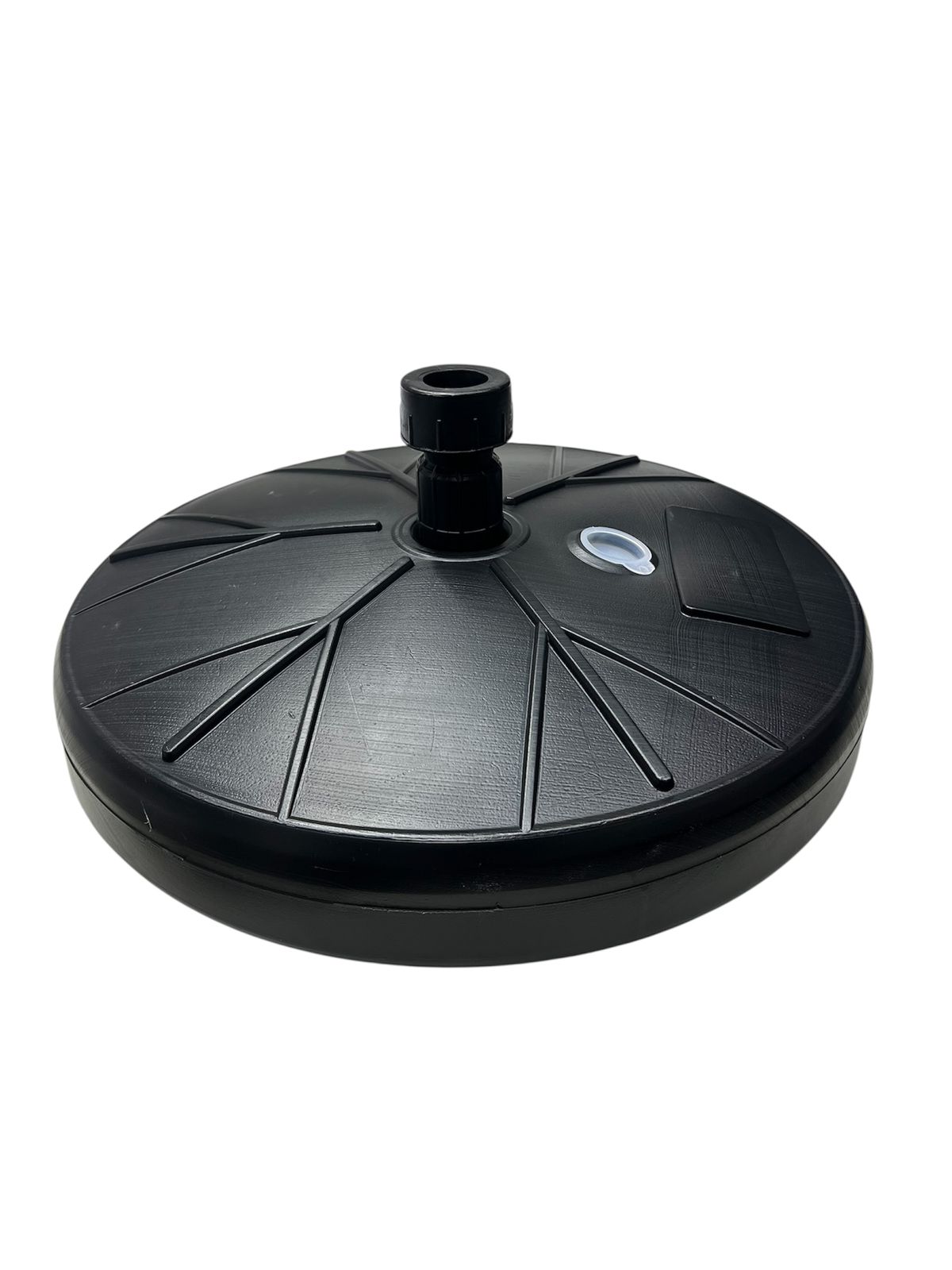 Base Guarda Sol Ombrelone Resistente Suporte Agua Ou Areia Preto Redondo