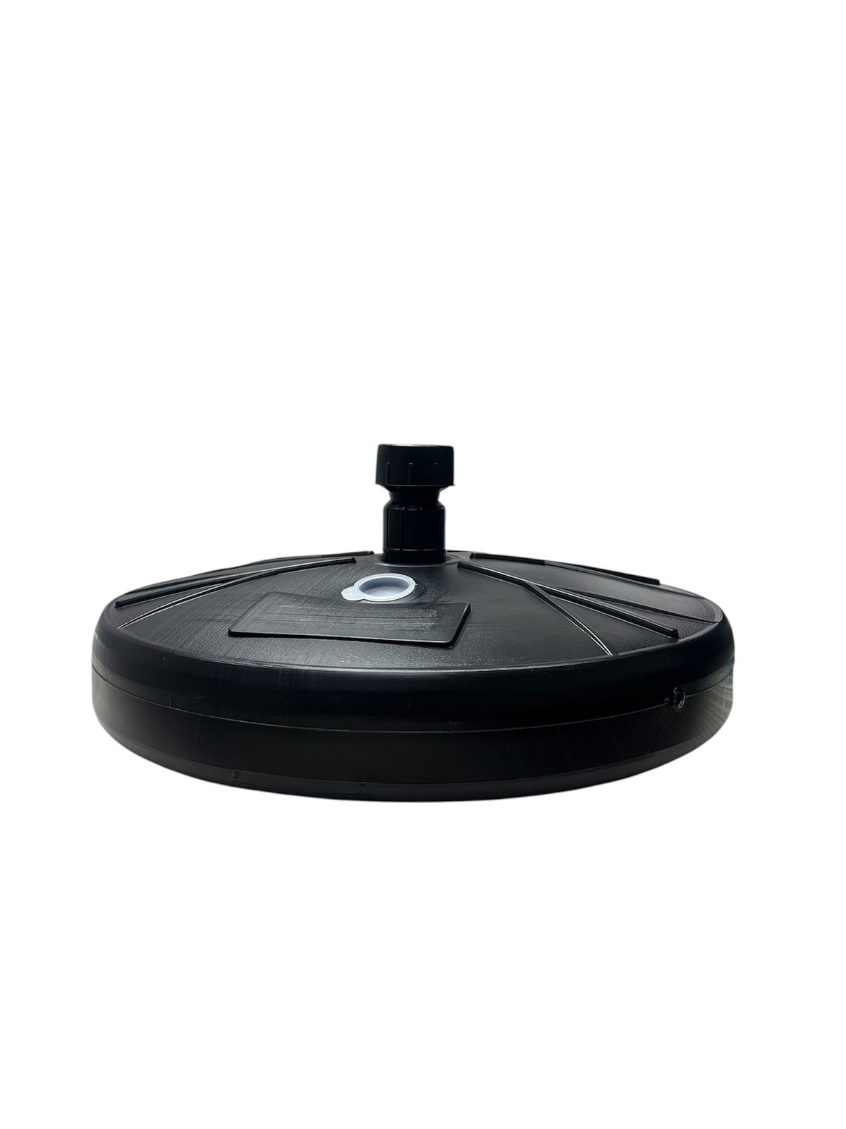 Base Guarda Sol Ombrelone Resistente Suporte Agua Ou Areia Preto Redondo