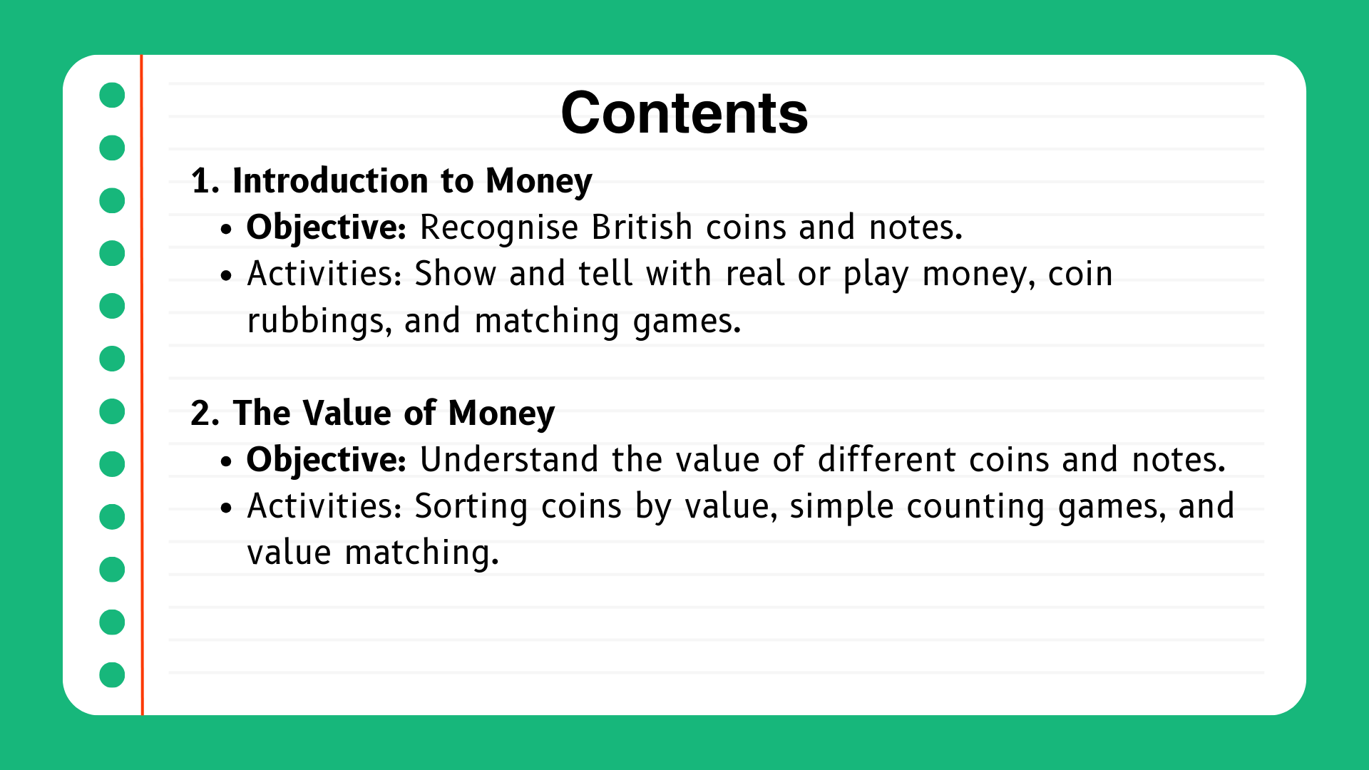 Money Matters in Early Years Bundle