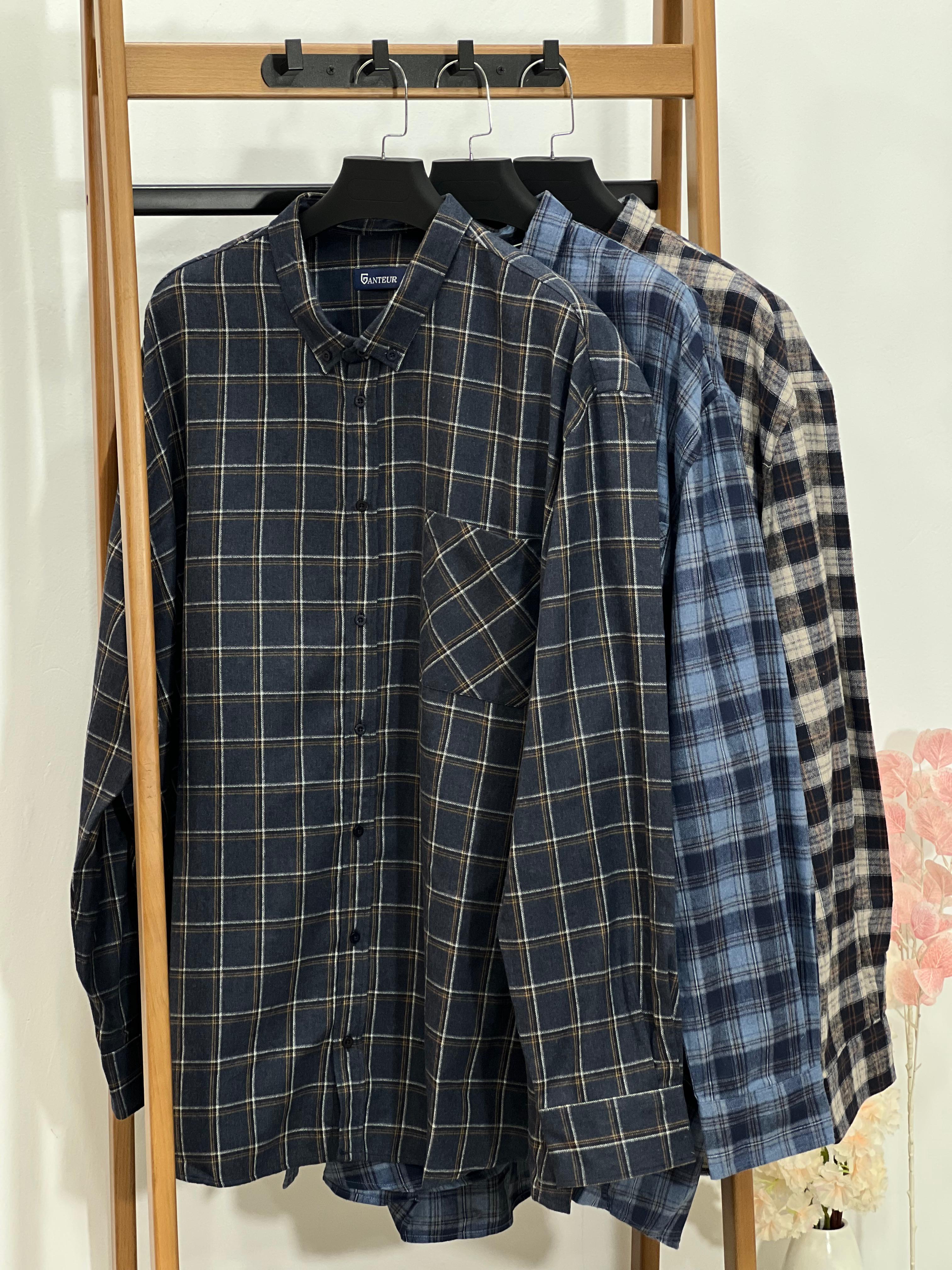 Chemise manches longues à carreaux