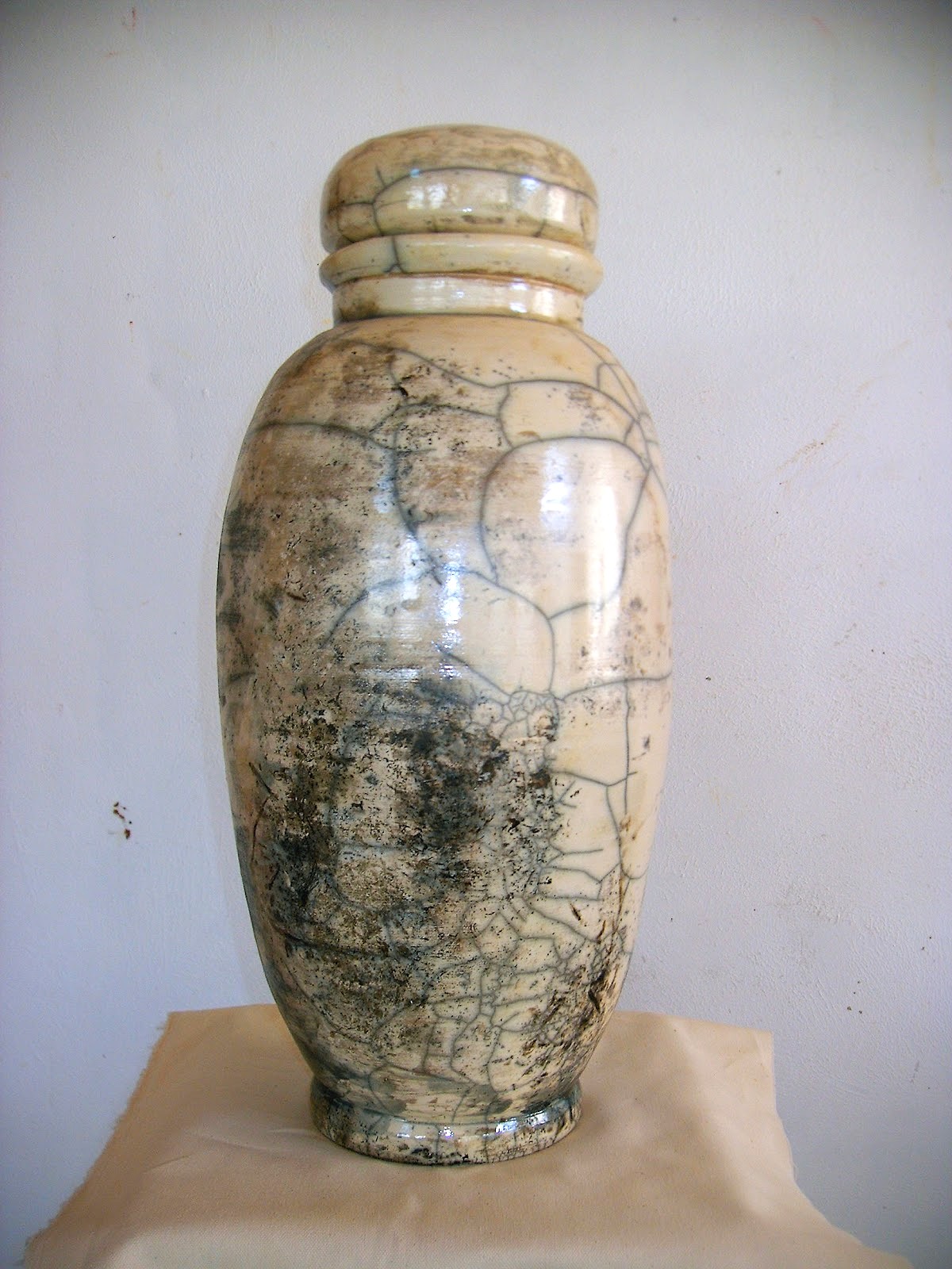 Vase en céramique raku