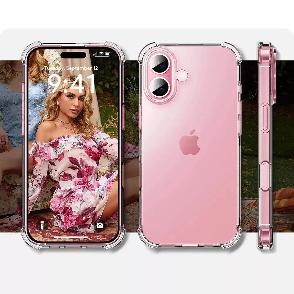 Coque iPhone 16 15 14 13 12 11 Transparente Souple Silicone Protection Antichoc