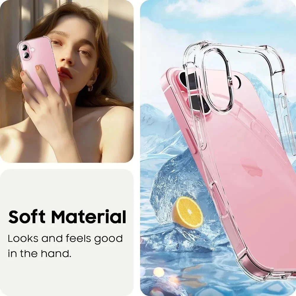 Coque iPhone 16 15 14 13 12 11 Transparente Souple Silicone Protection Antichoc