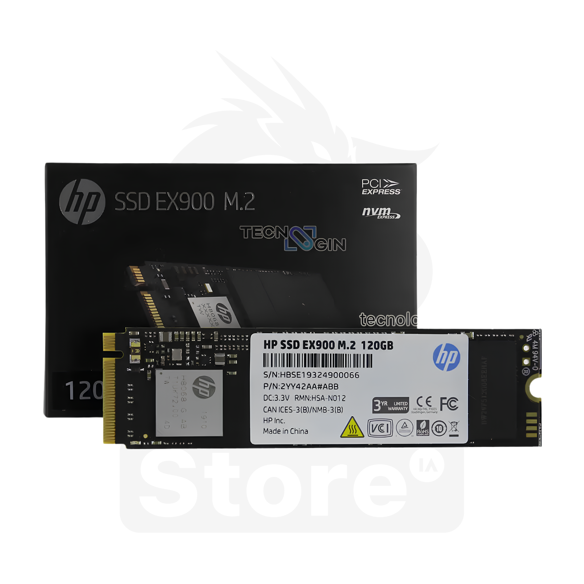 DISCO SÓLIDO HP EX900 120GB SSD NVMe M.2 PCIe 3.0 2280