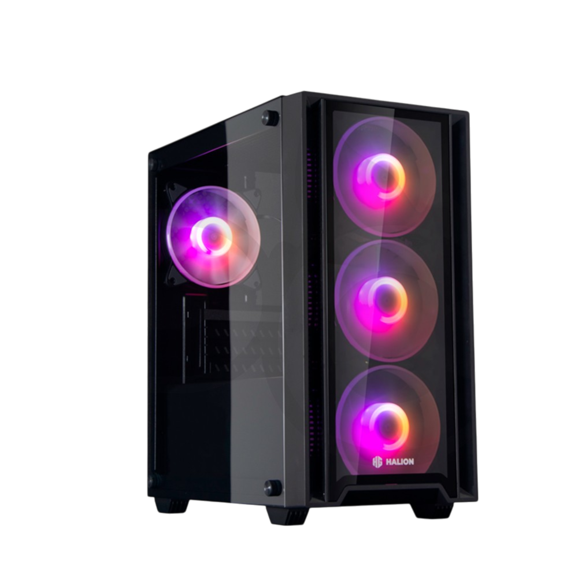 CASE HALION RAGNAROK 320 | 550W | 4 Fans RGB | Vidrio Templado