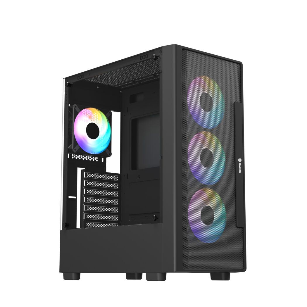 CASE HALION TRITON C02 ATX | Gamer | 4 Fans ARGB | S/Fuente