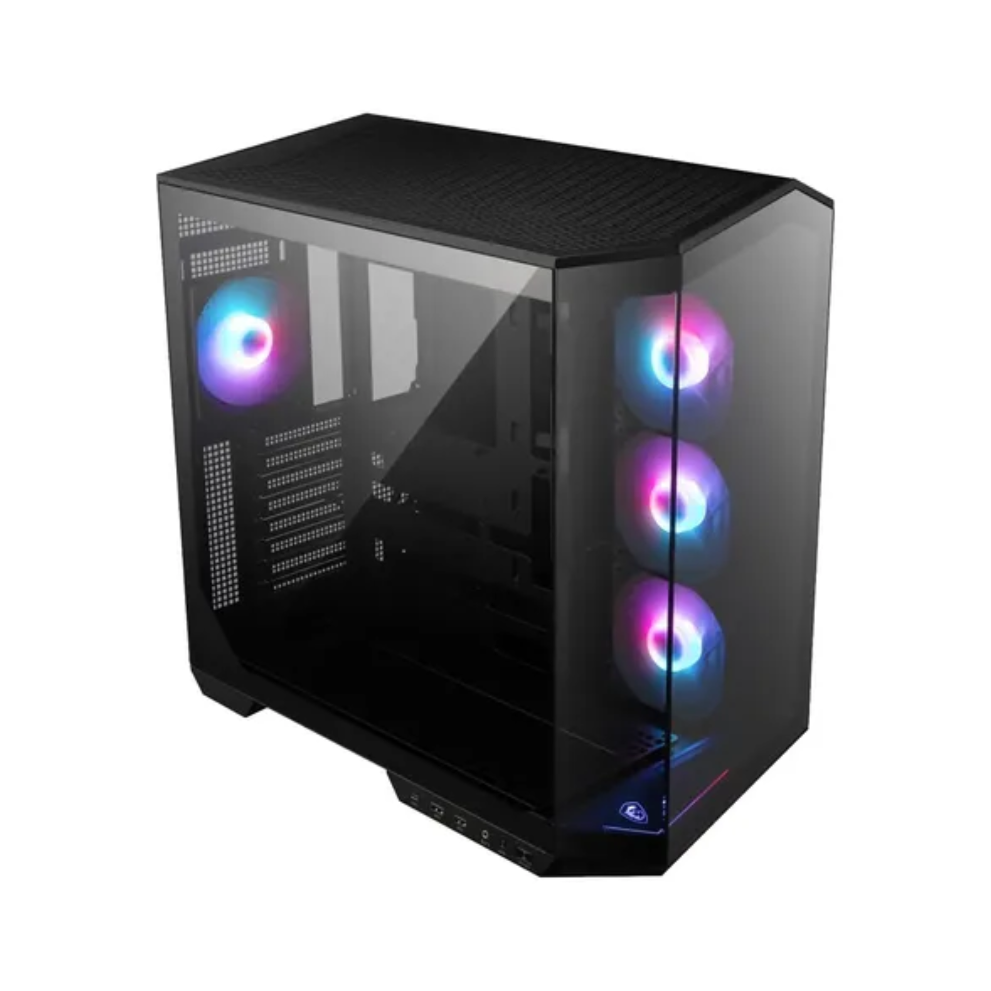 CASE MSI MAG PANO M100R PZ BLACK | 4 Fans ARGB | USB Type-C | Vidrio Templado | Sin Fuente