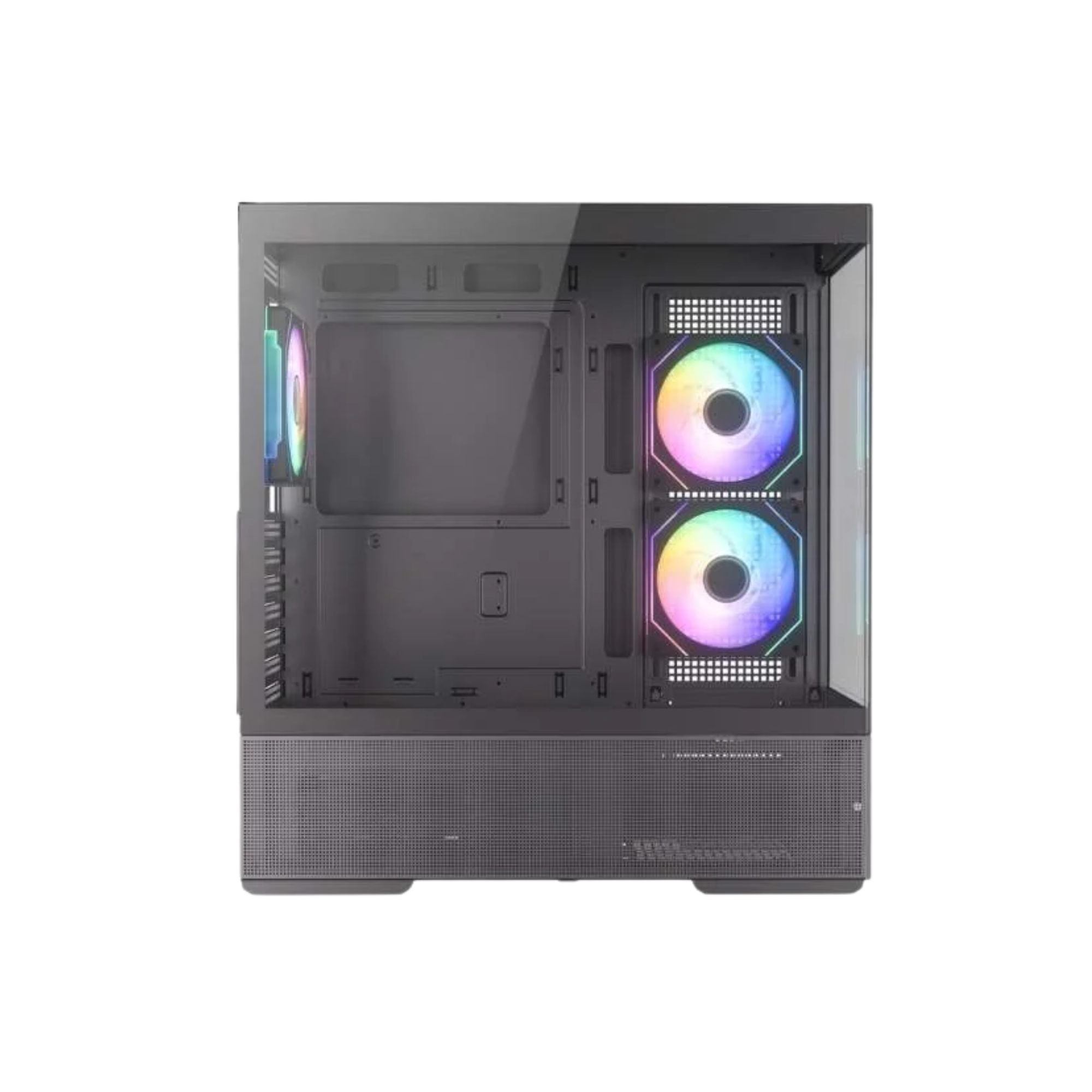 CASE HALION CRYSTAL 760B BLACK | Fish Tank | 5 Fans ARGB | Vidrio Templado | Sin Fuente