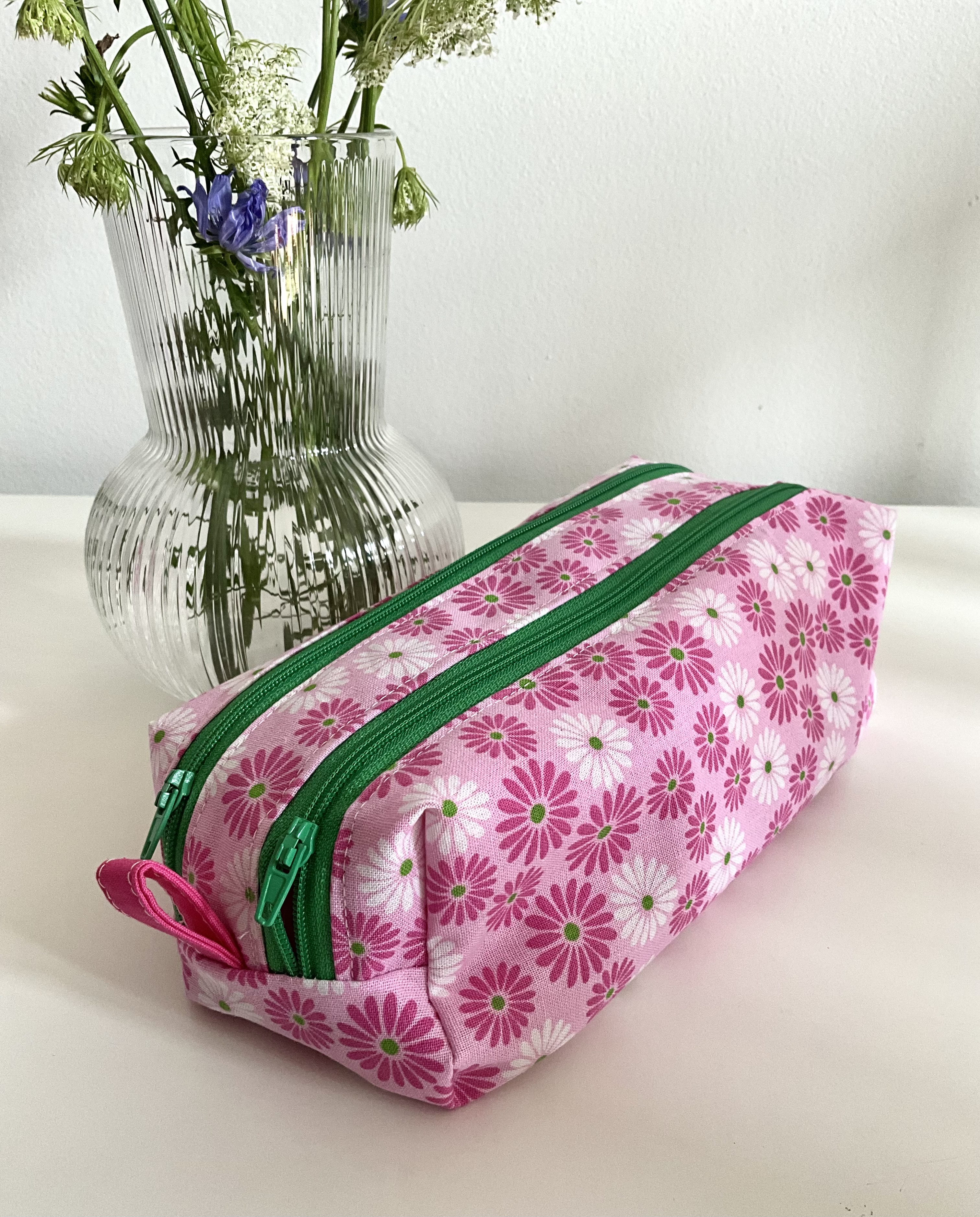 Trousse fantaisie avec 2 fermetures éclair