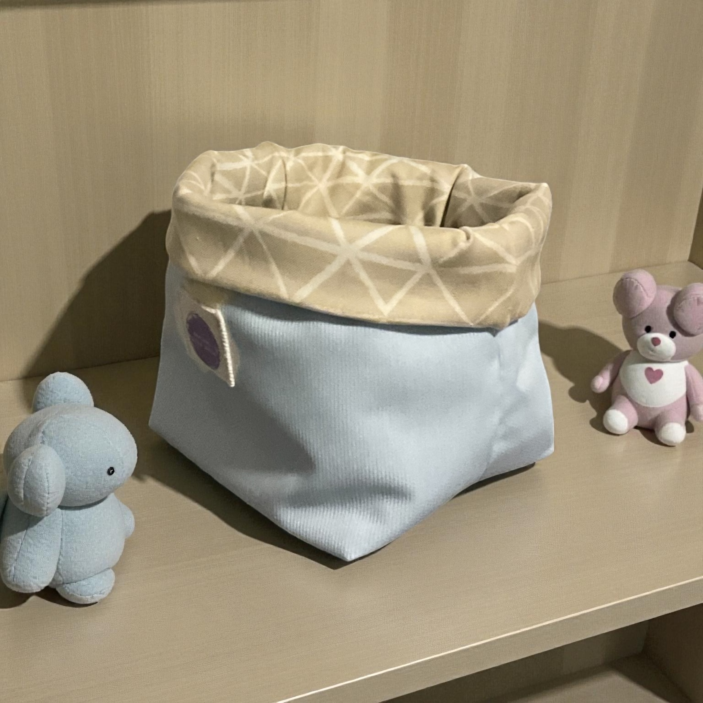 Panier de rangement en tissu ~ fantaisie étoiles et ours