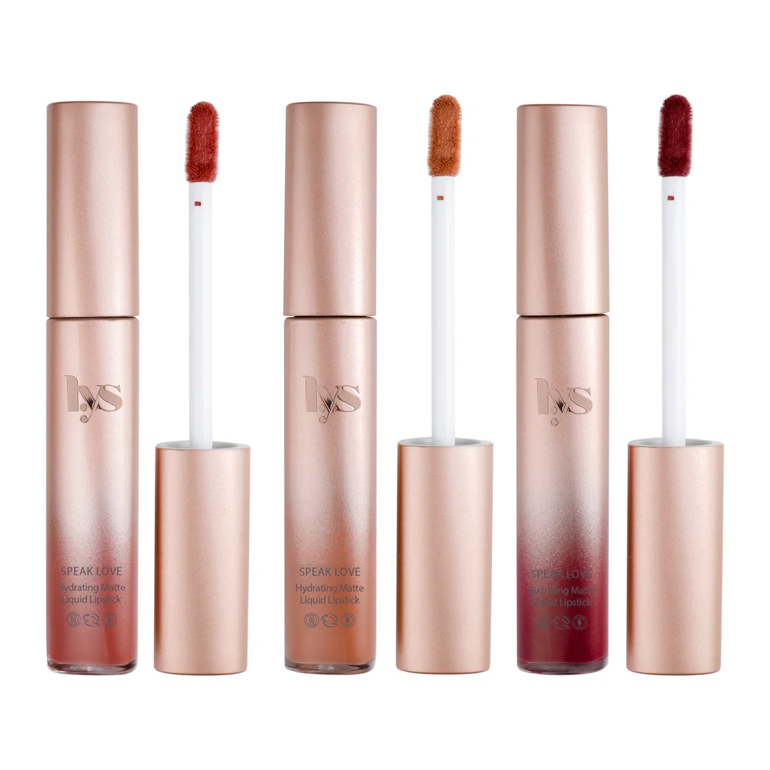  LYS BEAUTY  Speak Love 3pc Matte Liquid Lipstick  Set. Admired, Poetic, Honest