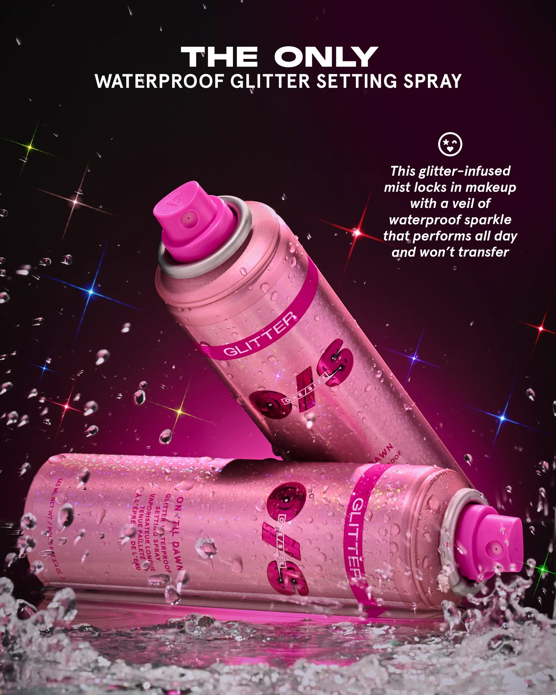 ONE/SIZE  On 'Til Dawn Glitter Waterproof Setting Spray  143 ml