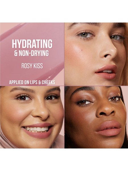 HUDA BEAUTY Lip Blush Creamy Lip & Cheek Stain  Rosy Kiss