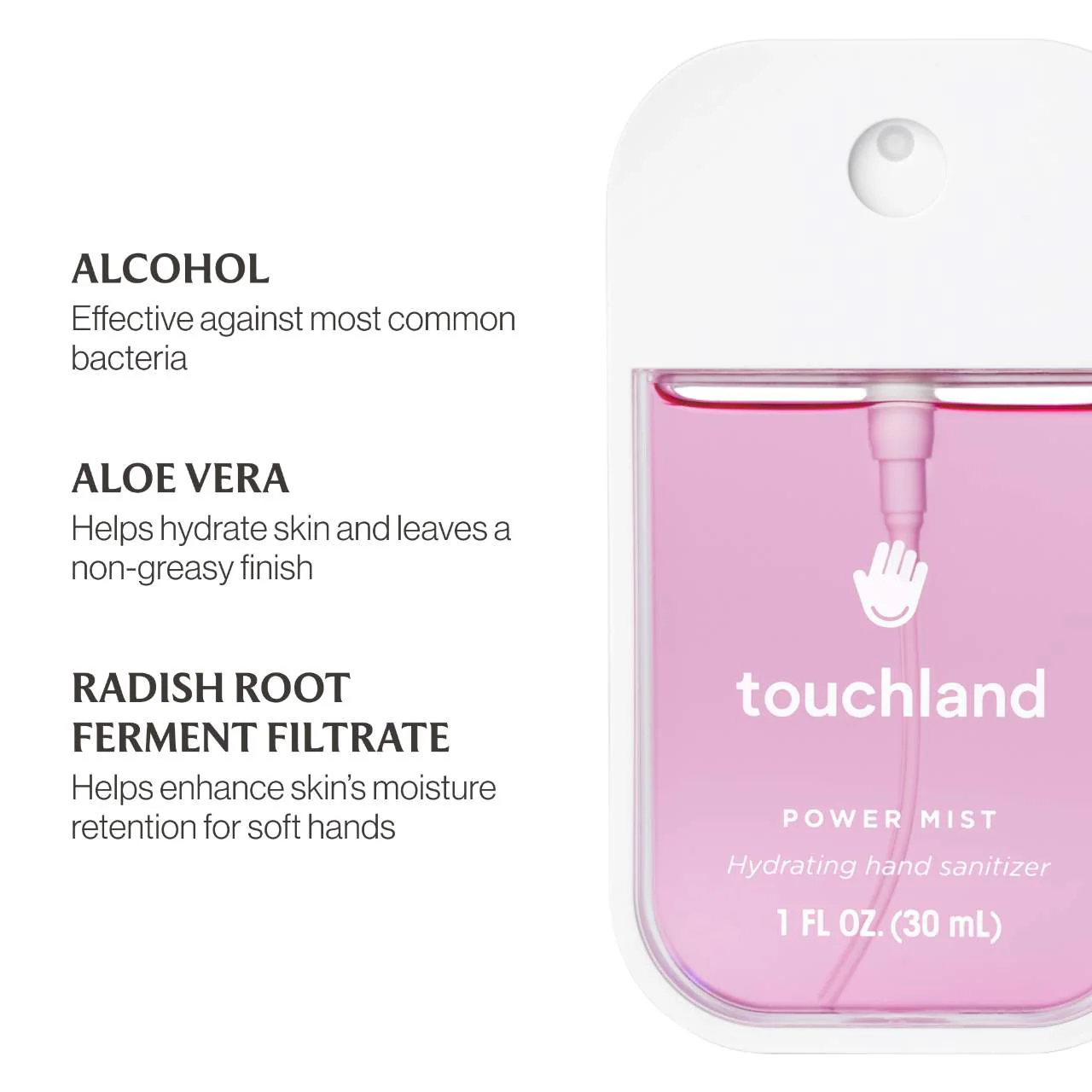 TOUCHLAND  Power Mist Hydrating Hand Sanitizer Berry Bliss