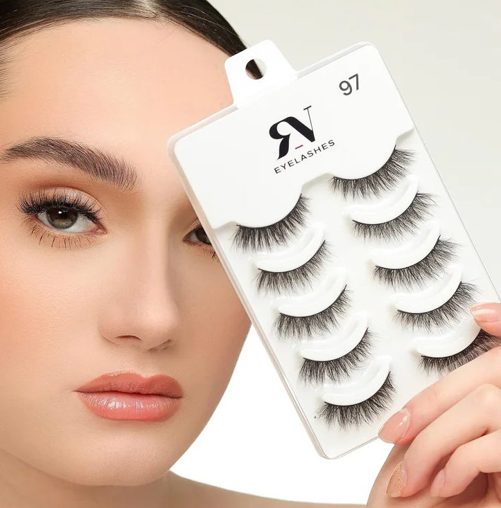 RV EYELASHES  Pestaña H97 Cabello Natural Blister de 5 pzas