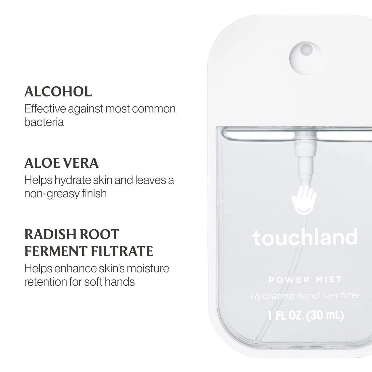 TOUCHLAND  Power Mist Hydrating Hand Sanitizer Rain Water