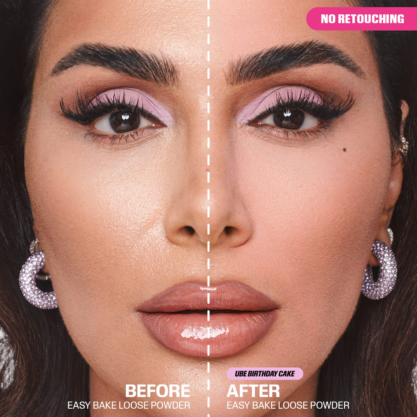  HUDA BEAUTY  Easy Bake Loose Baking & Setting Powder  Ube Birthday Cake