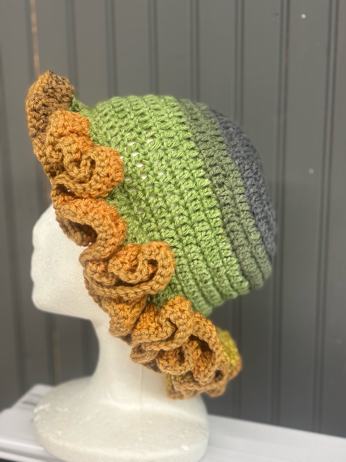 Crochet Ruffle Hat – Adult (Handmade)