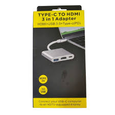 Adaptateur Type-C vers HDMI 3 en 1
