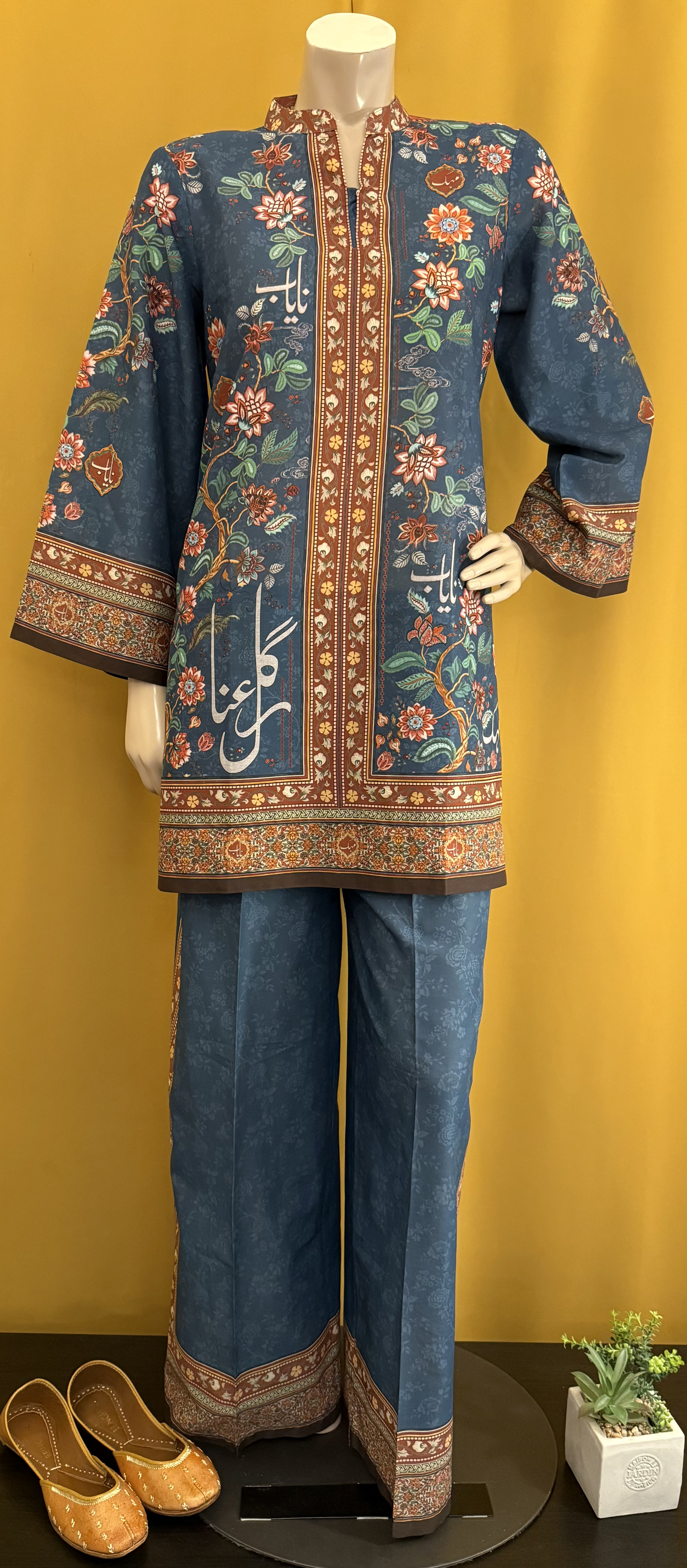 Floral Serenity Co-Ord Set - Blue