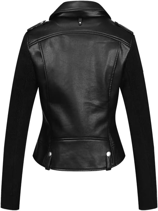 Slim Fit Solid Jacket with Wool Sleeves - KL30