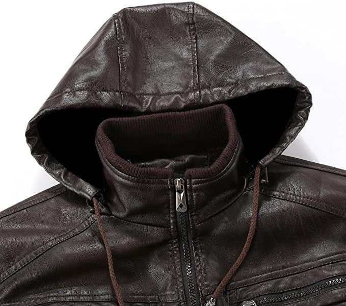 Leather Jacket with Zip Front