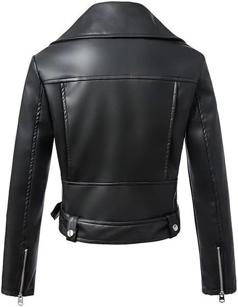 Biker Belted Leather Jacket - KL16
