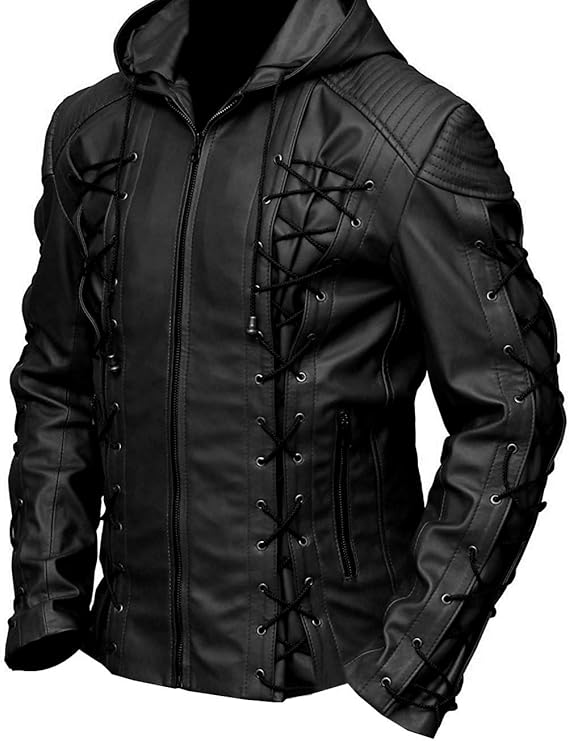 Laced Quilted Leather Jacket