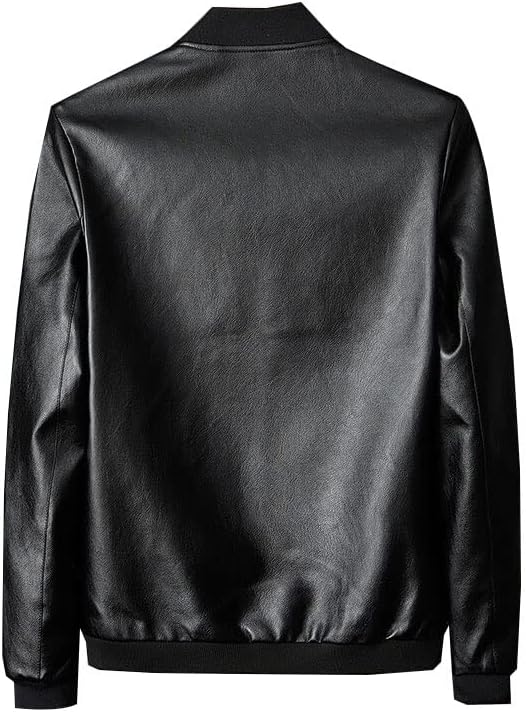 Black Leather Bomber Jacket