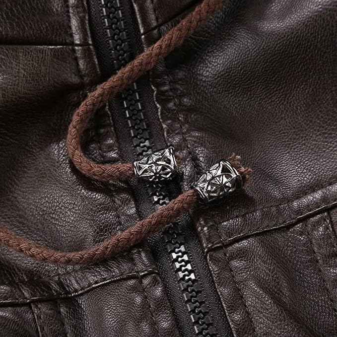 Leather Jacket with Zip Front